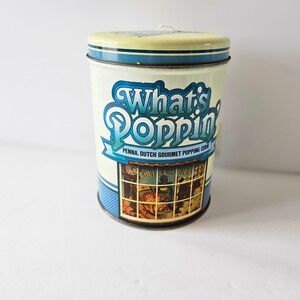 Vtg Whats Poppin Penna Dutch Gourmet Popping Corn Metal Tin - Empty